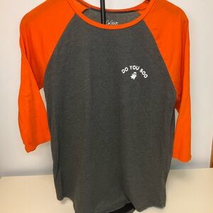 Orange and Gray Young Women's Raglan Shirt
